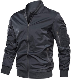 Chaqueta Bomber de manga larga para hombre, Logo personalizado, OEM, alta calidad, al por mayor - Product Image 2