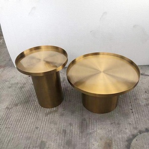 Living Room <b>Gold</b> Coffee and <b>Side</b> <b>Table</b> Luxury All Metal of Type <b>Table</b> Usage Office Home Room Restaurant <b>Round</b> Made in India 2023 - Product Image 6