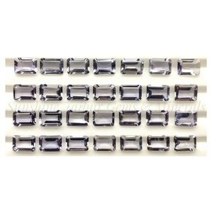 ไอโอไลต์ธรรมชาติเจียระไนแบบแปดเหลี่ยม4X6mm อัญมณีทรงเหลี่ยมเพชรพลอยหลวมต่อชิ้น - Product Image 3