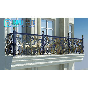 Low Price In Stock French Wrought Iron Grill Balcony Fence Railing Design - Product Image 4