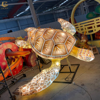 FL06 Chinesisches Neujahrsfest Dekoration Seide Tier Meeres schildkröte Laterne
