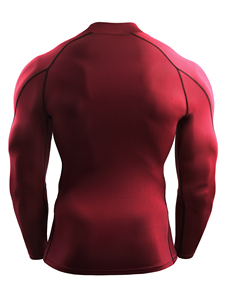 T-shirt de sport moulant pour homme, couleur unies, séchage rapide, Compression, Fitness, Top - Product Image 6