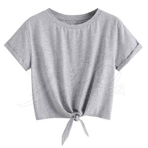 Ladies <b>Tops</b> T Shirt Custom Ladies Women Crop <b>Tops</b> Cotton Summer <b>Patchwork</b> Cotton T-Shirt - Product Image 1