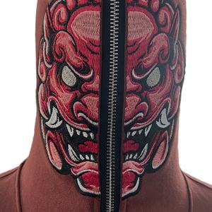 Sudadera con capucha personalizada de 100% algodón para hombre, Sudadera con capucha y cremallera de cara completa con bordado para invierno - Product Image 3