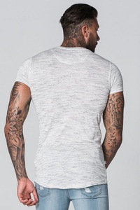 Camiseta unisex barata 50% Algodón 50% poliéster camiseta en blanco Lisa para hombre con logotipo personalizado al por mayor - Product Image 2