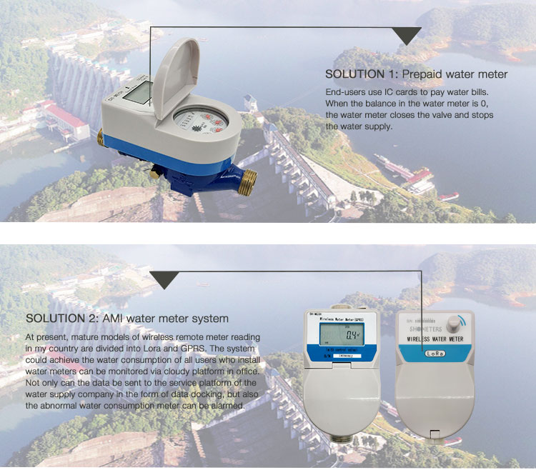 200mm flange ultrasonic water meters valve control wireless display