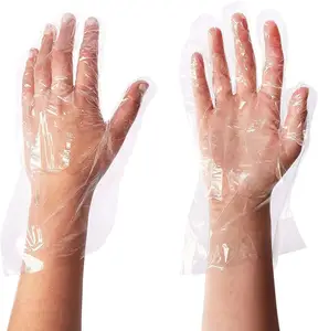一次性手套，用于厨房烹饪食品处理清洁的塑料直接来自越南工厂PE海关尺寸尼龙LDPE