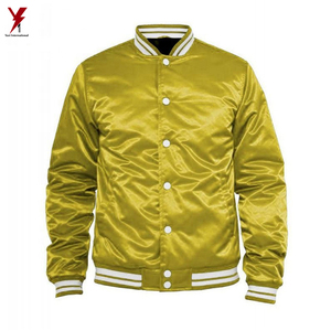 2022 nouveauté veste en satin pour hommes avec impression de logo personnalisé de haute qualité et prix de gros conception à col montant - Product Image 5