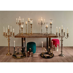 Support de haute qualité bougeoirs décoratifs verre métal décoration de la maison avec un design élégant - Product Image 5