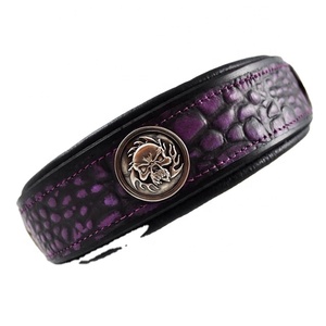 Collier de chien en cuir souple, rembourré, de haute qualité, sur mesure, avec décoration, vente en gros, fabricant, toutes tailles disponibles, en plusieurs tailles - Product Image 1