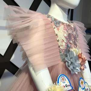 ชุดเดรสเด็กผู้หญิงแขนกุด แต่งระบายไหล่ สวยงาม เนื้อผ้านุ่ม ซาตินเดนิม ความยาวระดับเข่า ประดับลายดอกไม้ สำหรับฤดูใบไม้ผลิ - Product Image 3