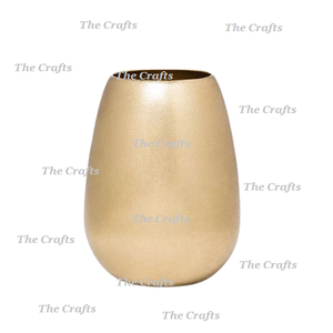 Juego de 2 jarrones de diferentes tamaños en metal color dorado, maceta para flores artificiales, para decoración de hoteles. - Product Image 2