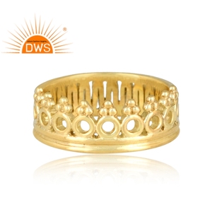 Latest Handmade <b>Brass</b> Set Round Band <b>Ring</b> for Women Jewelry Manufacturer - Product Image 2