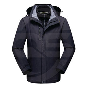 Chaqueta cortavientos de invierno a la moda para hombre, piel de oveja barato con forro polar interior de talla grande, diseño de punto impermeable y transpirable - Product Image 5