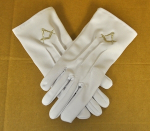 Guantes de algodón masónicos al por mayor - Product Image 6