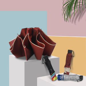 Hoge Kwaliteit Winddicht Groothandel Goedkope Promotionele Mini Kleine Zon Proof Bescherming Anti Uv Handleiding 3 Vouwen Bruiloft Paraplu - Product Image 4