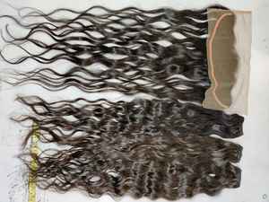 ผมต่อแบบหยักศกแบบอินเดียที่ยังไม่ผ่านกระบวนการผมต่อแบบถักทอแบบคู่ - Product Image 4