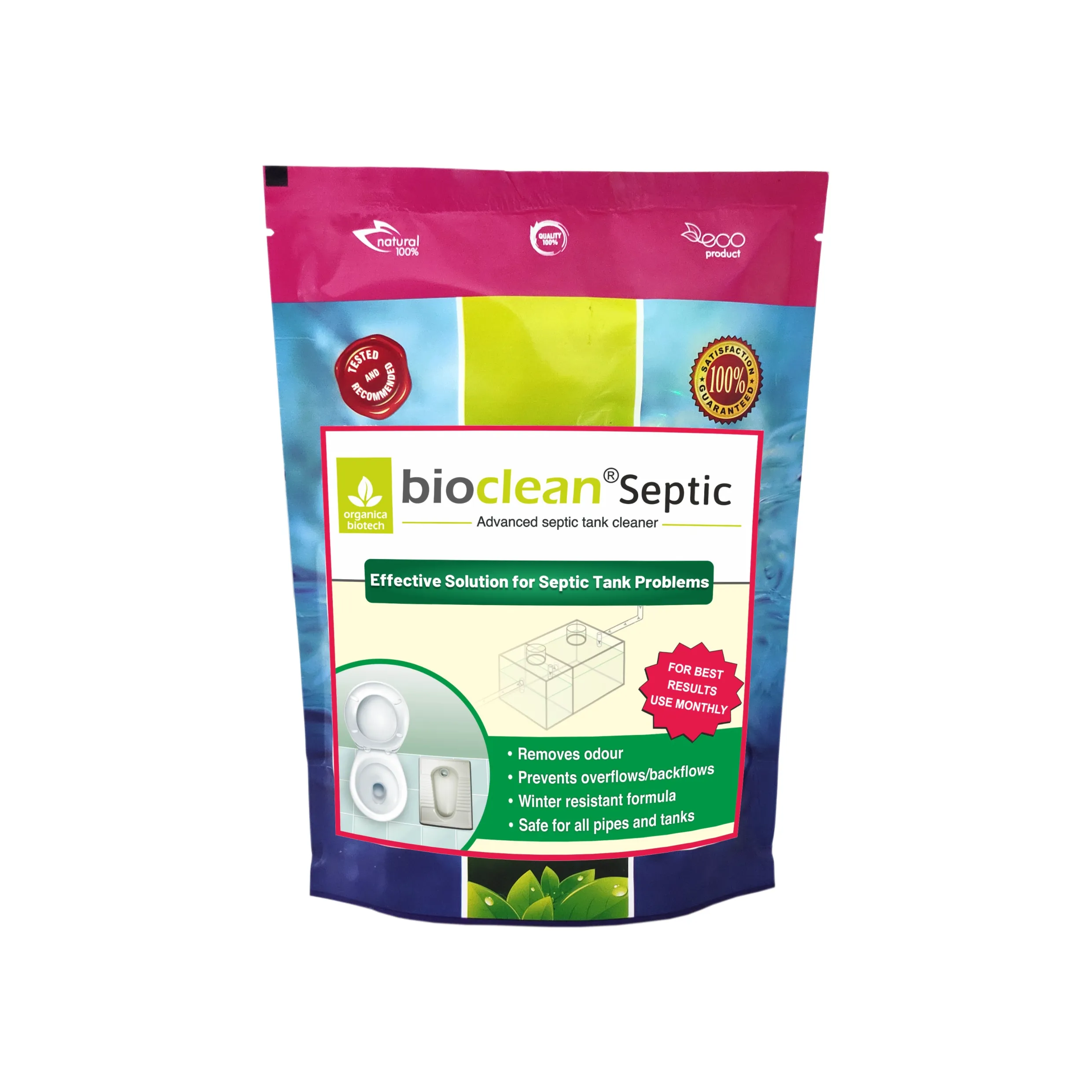 Bioclean Septic Plus - Safe cleaning products and odor eliminator for septic tanks bacteria for septic tank cleaning