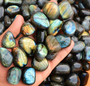 Pierres en vrac de labradorite naturelle Dhorgems, coupes mixtes, provenant du Rajasthan, avec changement de couleur pour la fabrication de bijoux - Product Image 2