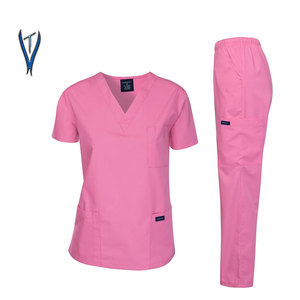 Haute qualité unisexe rayonne tricoté médical Scrubs rentable hôpital vêtements à manches courtes infirmière vêtements personnalisable - Product Image 1