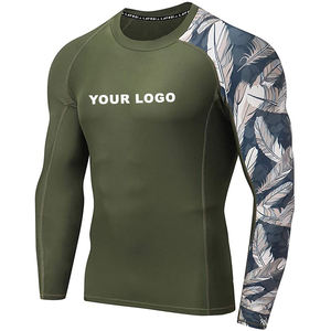 Wholesale Custom Made MMA <b>BJJ</b> <b>Rashguard</b> Long Sleeve Mens Compression Wear - Product Image 2