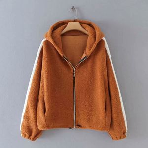 เสื้อฮู้ดมีซิปแขนยาวสำหรับผู้หญิงแฟชั่นใหม่ล่าสุดดีไซน์กระเป๋าผ้าโพลีเอสเตอร์สวยแบบปัก - Product Image 2