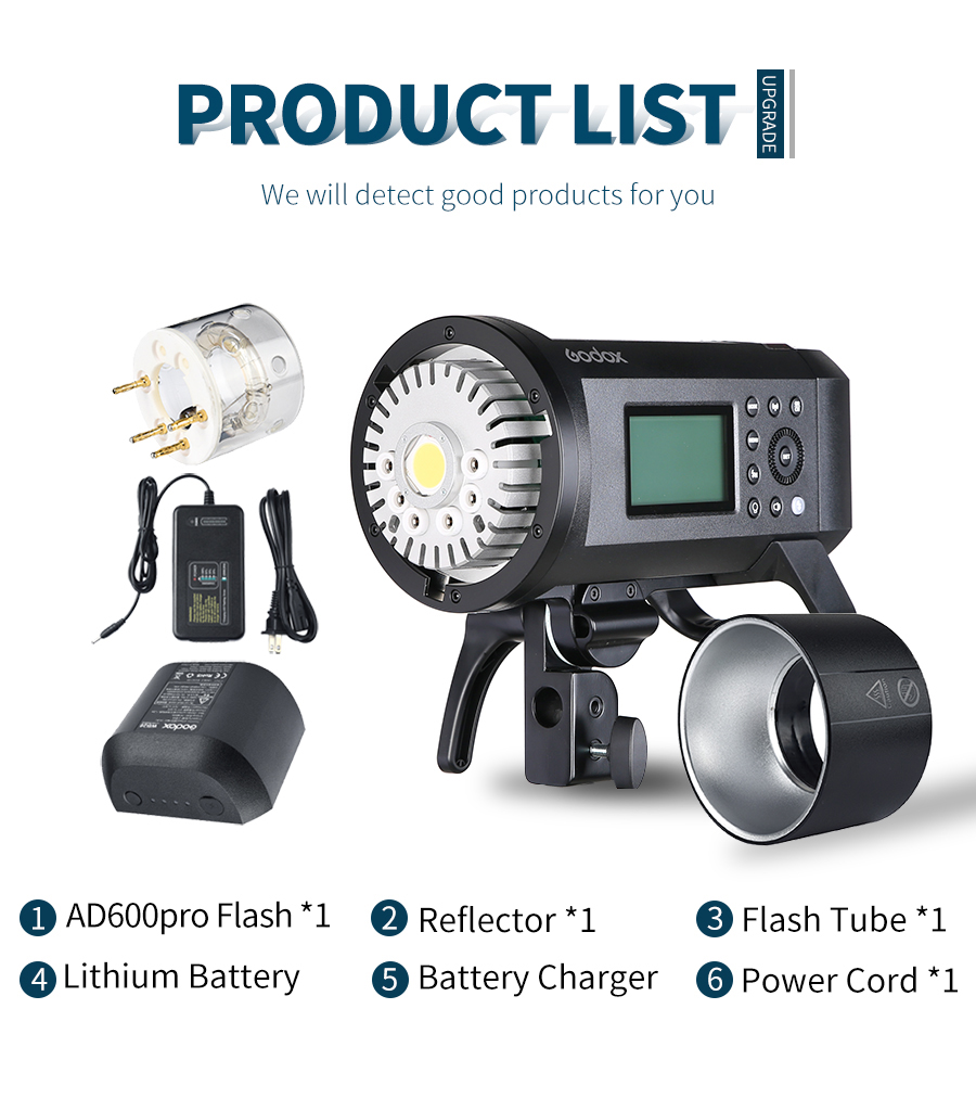 Godox AD600 Pro WITSTRO All-in-One Outdoor Flash AD600Pro Li-on Battery TTL HSS with Built-in 2.4G Wireless X System