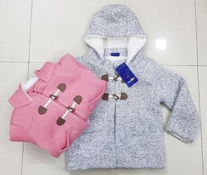 เสื้อผ้าเด็กผู้หญิงแบรนด์ดัง แขนยาว กระดุมสองเม็ด มีฮู้ด สเวตแจ็คเก็ต สต็อกล็อตจากบังกลาเทศ - Product Image 2