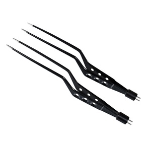 Pince à bipolariser avec baïonnette yargil, 1mm, pinces antiadhésives, isolée en noir, pointe 20cm - Product Image 2