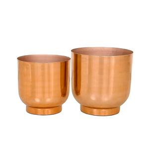 Juego de Macetas de Plata Martillada de Alta Venta para Decoración de Interiores, Macetas Elegantes para Plantas de Piso, Macetas de Metal para el Hogar - Product Image 2