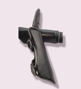 <span class=keywords><strong>Parastinchi</strong></span> in pelle nera per indumenti protettivi MMA e Muay Thai - Product Image 6