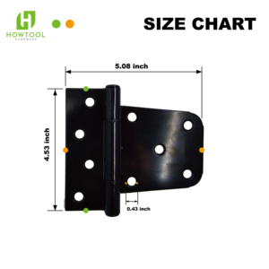 Bản Lề Cửa Khẩu Nặng Thêm 3.5 Inch Square Barn Storage Shed <span class=keywords><strong>Gate</strong></span> Bền Cho Cổng Ngoài Trời Hàng Rào Gỗ Trong Mạ Kẽm - Product Image 2