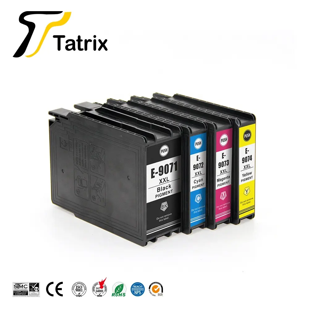 Tatrix T9071 T9072 T9073 T9074 Premium Color Compatible Printer Ink Cartridge for Epson WorkForce Pro WF-6590DWF