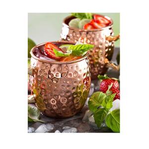 Produit le plus vendu Tasse en cuivre pur Moscow Mule Prix bon marché Tasses en acier inoxydable pour bière plaquée cuivre de l'exportateur indien - Product Image 2