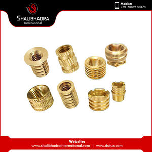 Dutux Double Round Head Brass Insert <b>Fasteners</b> with Hex Design - Product Image 2