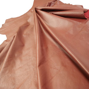 Veste en cuir de peau de mouton brun écologique de haute qualité motif de grain fini certifié LWG pour l'utilisation de meubles et de vêtements - Product Image 1