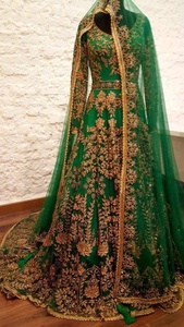 -Nuevo-Estilo. Indio/pakistaní hermosa-piso-Longitud. Vestidos en cristal cuentas de vidrio trabajo de la piedra para la boda = 2020 - Product Image 2