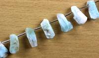 Larimar naturel brut non traité, 21 pièces, bleu, impressionnant, forme irrégulière, effet étoilé, pour la création de bijoux faits main