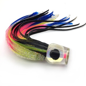 10 pouces eau salée pêche à la traîne leurre tasse <span class=keywords><strong>visage</strong></span> résine tête pieuvre jupe Marlin matériel de pêche usine en gros - Product Image 1