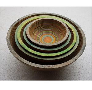Service de vaisselle en bois articulé, 10 pièces, multicolore, pour légumes, aliments, l'artisanat d'emballage personnalisé, OEM - Product Image 2
