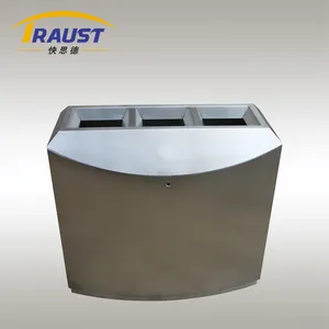 High Class Ebene Recycling Edelstahl 304 Trash Buchsen Mit Lock System