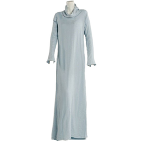 Abaya modesta de diseñador para mujer con cuello de capucha elegante Tejido largo de algodón Hermosos colores decentes que incluyen la opción de algodón orgánico - Product Image 1