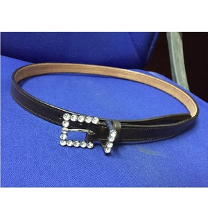 Cinturón de Equitación de Cuero con Hebilla de Diamantes de Imitación, Cinturón de Diseñador de Alta Calidad para Exhibición, Accesorios Ecuestres Unisex - Product Image 1