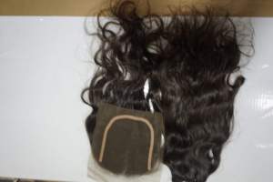 100% cabello humano indio Remy sin cierre Frontal de animales cutícula alineada virgen brasileño 12 onda del cuerpo onda de agua Natural recto - Product Image 3