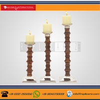 Ensemble de porte-bougies chauffe-plat en bois faits à la main (8-12 pouces) | Décoration rustique pour la maison, mariages, anniversaires et événements – Pack de 100