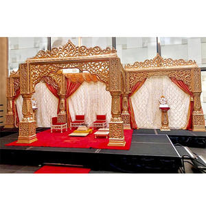 Maharani diseño boda Mandap para la venta boda india oro Rajwada Mandap boda fibra tallada Bollywood Mandap Set decoración EE. UU. - Product Image 1