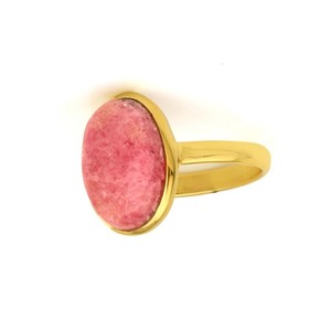 Anillo de Plata de Ley 925 hecho a mano, hermosa forma ovalada natural, bisel de Rodocrosita rosa, joyería fina chapada en oro de 18 quilates para fiestas - Product Image 4
