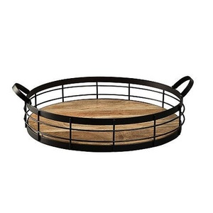 Plateau de service de chocolats de conception avantageuse dans le plateau de service de nourriture en bois et de fer pour l'usage d'hôtel et de restaurant - Product Image 6
