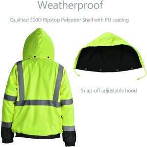 2022 Reflective Jacket High Visibility Workwear Zipper Worker Safety Jacket - Product Image 2