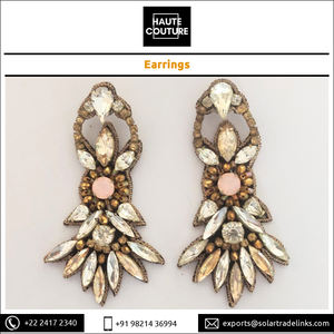 La mejor oferta en oro plata Marqués gotas guirnalda en forma de cuentas facetadas pendientes de araña para la noche de bodas y ropa de fiesta - Product Image 2